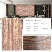 Tuiles souples en travertin 3D MCM de qualité supérieure, légères, pliables, panneaux muraux en pierre flexibles pour murs extérieurs et intérieurs d'appartements