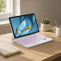 Huawei MatePad Pro 10.8 inç 2021/2019 için Yeni Manyetik Emişli Makas Klavye, Dahili Dokunmatik Yüzeyli Tablet Klavye Kılıfı