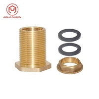 Connecteur de réservoir d'eau en laiton pour tuyau d'arrosage 3/4 ''GHT mâle à 1/2'' NPT femelle raccord de cloison en laiton