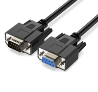 Fábrica de China DB9M A DB9F Tipo de molde de cable de módem serie niquelado