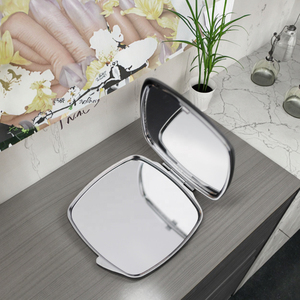High Quality Square Shaped Compact Mirror Promotional Blank Metal Square Compact Mirror