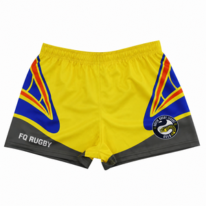 FQ celana pendek olahraga tim tim poliester celana pendek rugbi League kustom untuk pria Teamwear pakaian latihan desain Union Rugby - Product Image 3