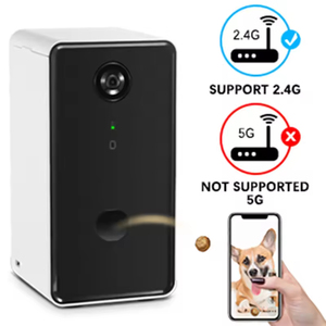 Distributeur automatique de nourriture pour animaux de compagnie de luxe Smart Treat Tossing App Control Cat Toy Feeder Camera Pet Treat Dispenser - Product Image 5
