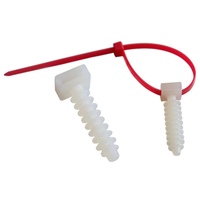 100 pièces/sac plastique Nylon plastique attache de câble support câble fil Zip attaches monte blanc et noir 8MM