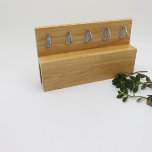 المنزل ديكور الحائط البريد مغلف المنظم حامل خشبي السنانير رف شنقا سلسلة حامل - Product Image 4