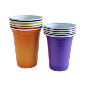 Taza de plástico personalizada de 16oz, taza reutilizable de PP gruesa para fiesta de cerveza Pong, taza de juego de dos colores, Kits de suministros desechables para fiestas - Product Image 4