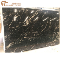 Granite noir cosmique - Design moderne, surface polie, durable et écologique, grande dalle pour usage intérieur/extérieur