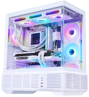 SAMA PC Case Computer Case Tempered Glass Mid Tower ATX CPU Gaming Desktop PC Cabinet Computer Chassis with LCD Screen Display