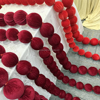Guirlande de perles géantes en mousse velours lisse, rideau de perles artificielles géantes pour décoration de plafond de mariage et de scène