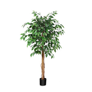 Arbre artificiel Banyan de 6 pieds, décoration intérieure/extérieure, feuilles en plastique et soie, pour la maison, accessoires de mariage - Product Image 5