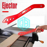 Herramientas de bloque de empuje de seguridad para carpintería de plástico duro con estilo rojo largo Mango de empuje OEM duradero para carpintería de sierra de mesa