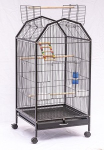 Toptan büyük çelik Aviary Pet papağan kafes kanarya kuş kafesi ile çatı üreme kafesi - Product Image 3