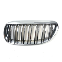 Grille de face avant de voiture ABS à double lamelle Chrome Seliver pour BMW série 6 E63