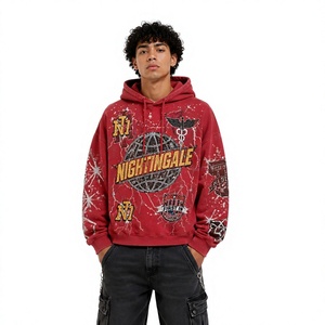 Precio al por mayor 2026: Sudadera con capucha gráfica para hombre, la más vendida, 100% algodón polar, con letras digitales, estilo casual de invierno, ropa urbana. - Product Image 1