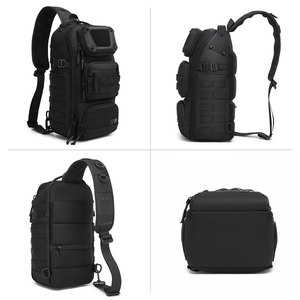 OZUKO 9912 Mochila Sling Estilista Metropolitano Masculina Bolsa Transversal Contemporânea com Compartimentos Organizados Bolsa de Peito Fashion - Product Image 2