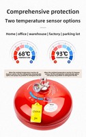 Réservoir de poudre incendie auto-extinguissant suspendu simple de 12 kg, robuste et rond, pour la lutte contre les incendies brusques en atelier intérieur fermé