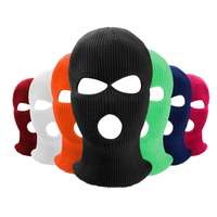 Groothandel Goedkope Prijs Budget Plain Gebreide Full Face Cover 3 Gat Schedel Ski Balaclava