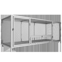 Grand poulailler extérieur en fer avec cage en maille respirante pour poulets, lapins et pigeons