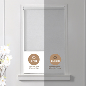 Rèm cuốn hai lớp ngày đêm bằng polyester tùy chỉnh, tích hợp sẵn, màu đen, dùng cho văn phòng và nhà ở - Product Image 5