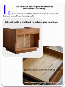 <span class=keywords><strong>Chevet</strong></span> moderne et simple en bois de cerisier, design <span class=keywords><strong>cube</strong></span> de sucre massif, dalle rocheuse, style nordique japonais, meubles de maison - Product Image 6