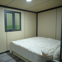 Casa Contenedor Expandible Prefabricada Resistente a Huracanes de 20 pies, 30 pies, 40 pies con Baño, Casa Prefabricada Móvil de Acero Ligero