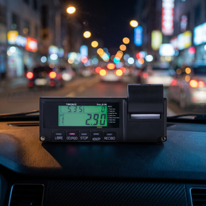 Nouveau compteur de taxi LCD DG LED avec groupe d'instruments de compteur de vitesse-modèle de V7-S en matériau ABS à ajustement universel - Product Image 2