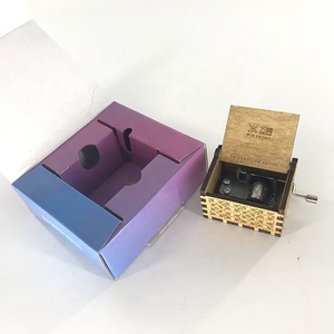 Portátil en miniatura de Encargo Hecho A mano de <span class=keywords><strong>la</strong></span> canción de Navidad de madera caja de música - Product Image 4