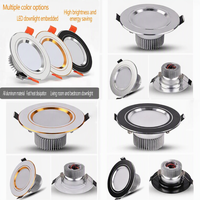 Spot encastré au plafond carré ou rond, module de projecteur COB, spot LED encastré
