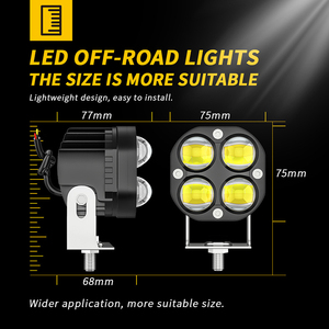 Focos LED de doble color superbrillantes de 3 pulgadas, 200W, faro antiniebla, accesorio para motocicleta, <span class=keywords><strong>4x4</strong></span>, coche, camión, coche, SUV, ATV, 24V, 12V - Product Image 2