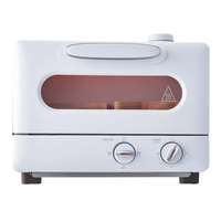 Four électrique de comptoir 5L avec fonction vapeur, fenêtre visible, grille-pain de table, minuterie réglable, bac à miettes