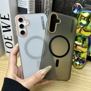 Funda Magnética Esmerilada de Color Caramelo Premium para <span class=keywords><strong>Samsung</strong></span> A57/37/27/17/07 A56/36/26/16/06 A55/35/25/15/05/S A54/<span class=keywords><strong>34</strong></span>/24/14, Delgada - Product Image 4