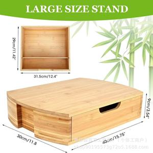 Soporte de bambú para plantas hidropónicas con cajón de almacenamiento para sistema de jardín interior - Product Image 4