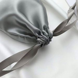 Luxury Colorful Satin Drawstring <b>Bag</b> Custom Logo Soft Leather Jewelry Pouch for Gift Jewelry Packaging - Product Image 5