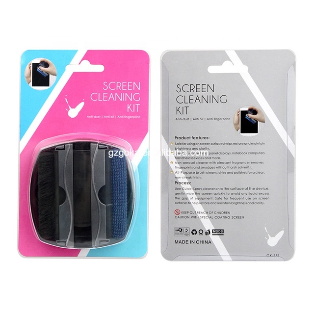 All-purpose Screen Cleaning Kit for Computer Mobile Phone Brush Cloth Cleaner All in One