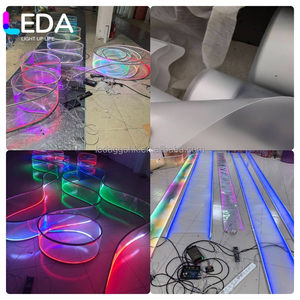 LEDA Solid Color Gradient Super Long Spiral Luminous Flexible Banquet Hall Waterproof Outdoor Technology Chandelier <b>Ribbon</b> - Product Image 3