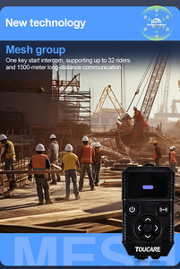 Intercom Mesh TOUCARE T6S <span class=keywords><strong>pour</strong></span> 8 Motards, Portée 1,2 KM, IP67, Réduction de Bruit DSP <span class=keywords><strong>pour</strong></span> les Tours en Groupe - Product Image 4