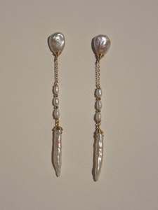 Nuovi Arrivi: <span class=keywords><strong>Orecchini</strong></span> con <span class=keywords><strong>Perle</strong></span> Barocche Irregolari a Goccia, Gioielli Minimalisti per Spose, Regalo per Lei - Product Image 5