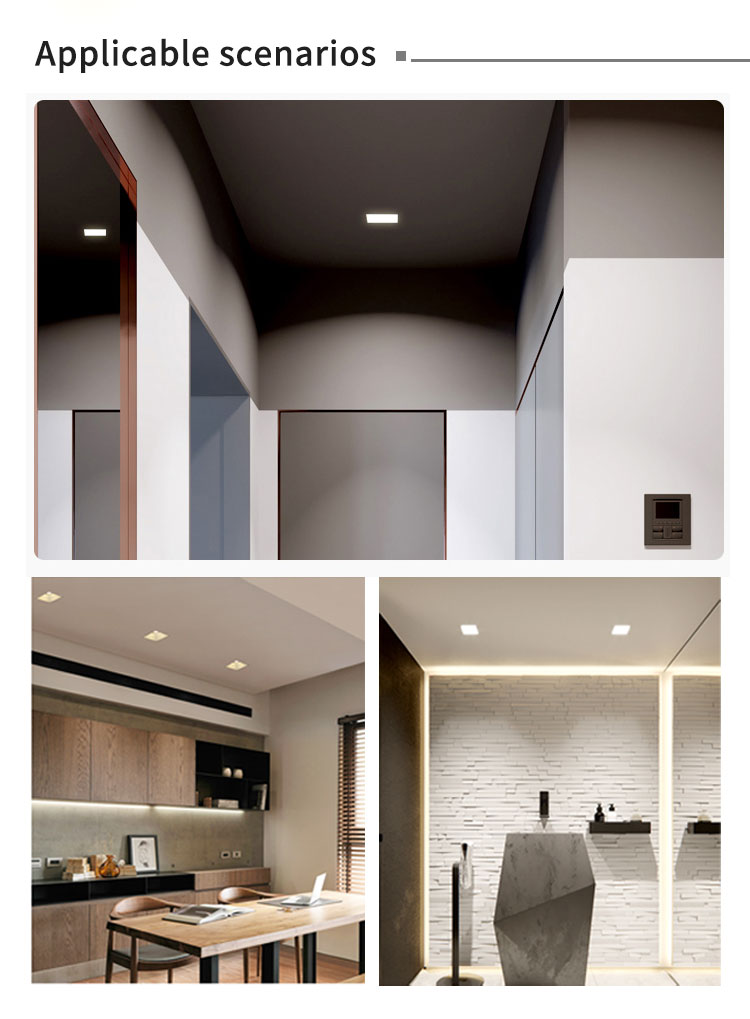 White Anti Glare LED Ceiling Spotlights / Square Recessed LED Downlights