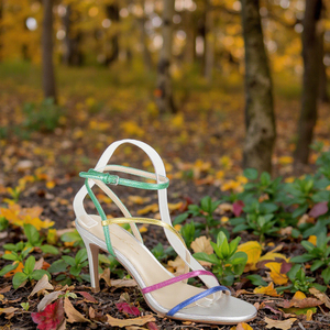 2023 all'ingrosso cinturini multicolori sandali da donna <span class=keywords><strong>con</strong></span> <span class=keywords><strong>tacco</strong></span> alto nuovo Design Sexy <span class=keywords><strong>scarpe</strong></span> da sposa per feste per le donne - Product Image 5
