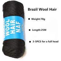 Prix de Gros Tresses Africaines pour Femmes Noires Laine Brésilienne Synthétique Noire Fibre Synthétique pour Tressage