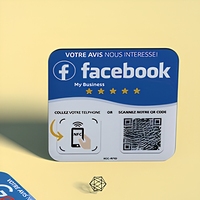 Plaque NFC QR 4x4 étanche en acrylique adhésive, mini-étiquette 13,56 MHz pour cartes de visite