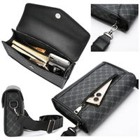 Sacs pour hommes, style business décontracté, imperméables, en cuir PU, bandoulière