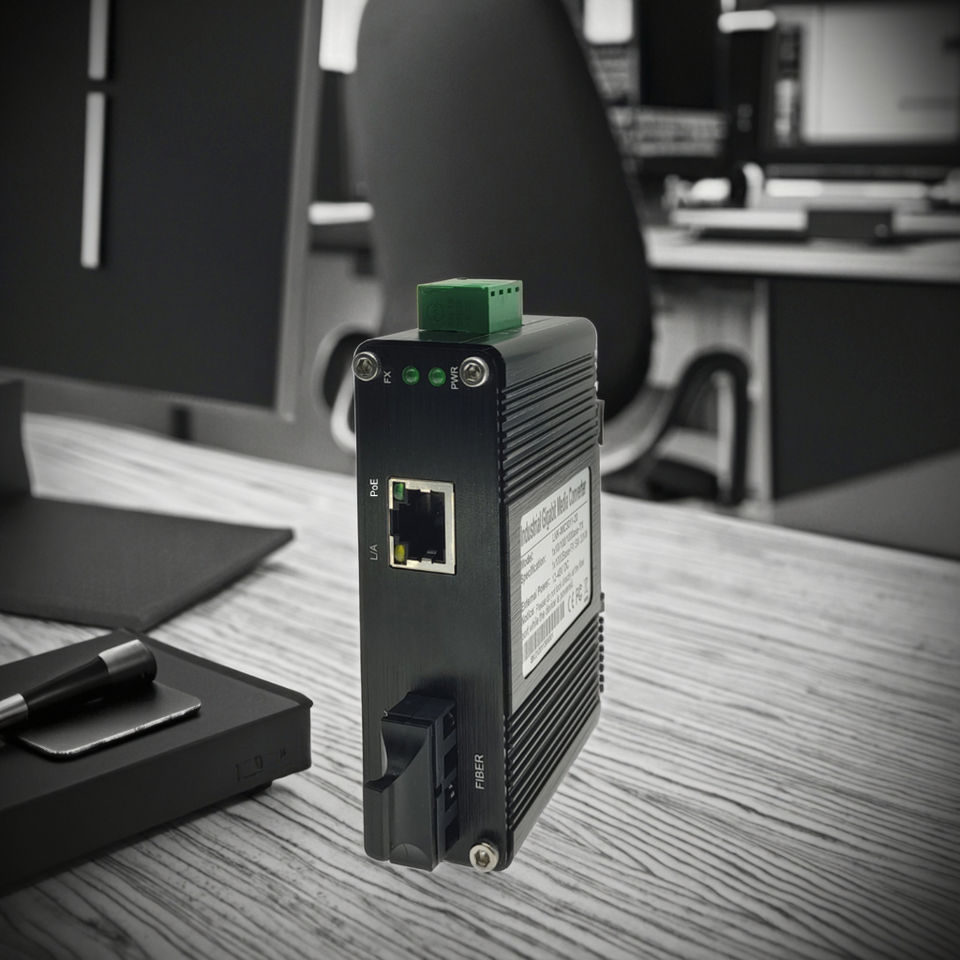 E-link Mini Industrial 100/1000BASE-X to 10/100/1000BASE-T RJ45 100Mbps PoE+ Media Converter LNK-IMC3012PS-20 in Stock