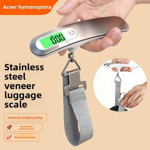 थोक मिनी छोटे घरेलू 50 किलोग्राम हैंडहेल्ड इलेक्ट्रॉनिक सामान पैमाने पोर्टेबल वेबबिंग हुक सटीक मॉडल एक बटन बैटरी - Product Image 1