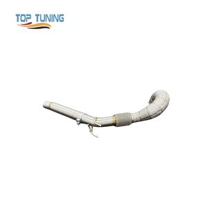 Tuyau de descente pour VW <span class=keywords><strong>Golf</strong></span> MK7/MK7.5 <span class=keywords><strong>GTI</strong></span> 2.0T 2014-2020 en acier inoxydable, système d'échappement de voiture haute performance, tuyau de descente catalyseur à haut débit - Product Image 2