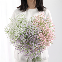 Bunga Baby's Breath Putih Artificial Real Touch, Dekorasi Romantis untuk Pernikahan, Hari Valentine, Hari Ibu, Kembali ke Sekolah, dan Rumah