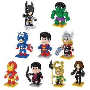 Vente en gros de jouets éducatifs pour enfants Zhiying LNO ABS, blocs de construction en micro-particules, mosaïque, héros de la justice, cadeau - Product Image 4