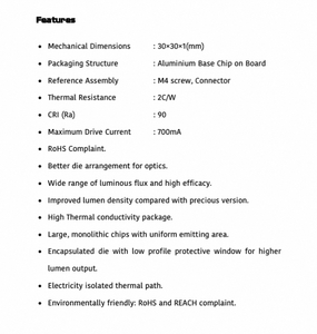 Polymatech Série COB Standard FL27COB3030 Blanc Chaud 90 CRI LED Luminaire Commercial et de Bureau Offrant - Product Image 4