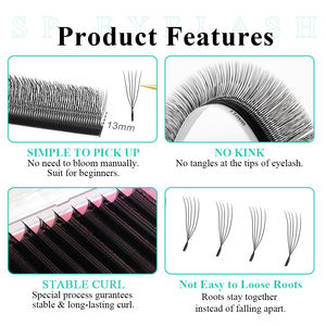 SP EYELASH Vente en gros de cils en forme de fleur parallèle 5D en forme de U, cils en forme de trèfle, extensions de cils faciles à poser, cils en forme de U, cils en forme de C et de D, cils croisés, cilios - Product Image 5