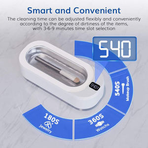 Nettoyeur à ultrasons Mini machine à laver portable Bain à ultrasons <span class=keywords><strong>Appareil</strong></span> de <span class=keywords><strong>nettoyage</strong></span> sonique pour <span class=keywords><strong>lunettes</strong></span> Bijoux Appareils électroménagers - Product Image 5